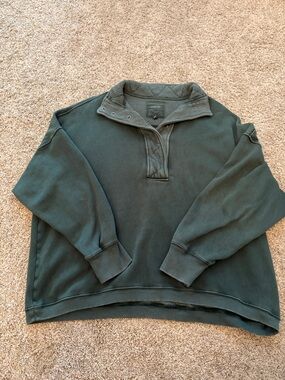 Aerie Quarter Button Up Sweatshirt